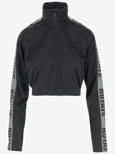 ROTATE BIRGER CHRISTENSEN NYLON CROP JACKET WITH LOGO