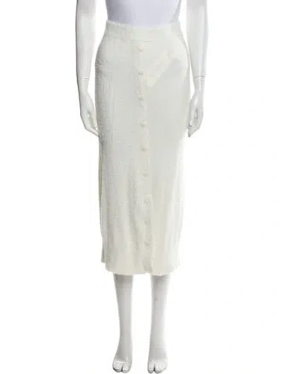 Pre-owned Rotate Birger Christensen Nylon Midi Length Skirt In Neutral