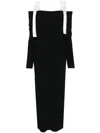 Rotate Birger Christensen Maxi Off-shoulder Dress With Long In Black