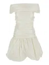 Rotate Birger Christensen Off Shoulder Mini Dress In White