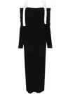 Rotate Birger Christensen Maxi Off-shoulder Dress With Long In Black