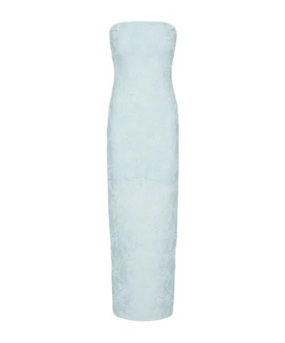 Rotate Birger Christensen Off-shoulder Dress In Blue