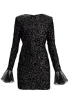 Rotate Birger Christensen 'open-back Sequin Mini Dress In Black