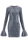 ROTATE BIRGER CHRISTENSEN OPEN BACK SEQUIN MINI DRESS