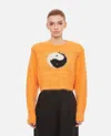 Rotate Birger Christensen Ying Yang Mohair-blend Sweater In Orange