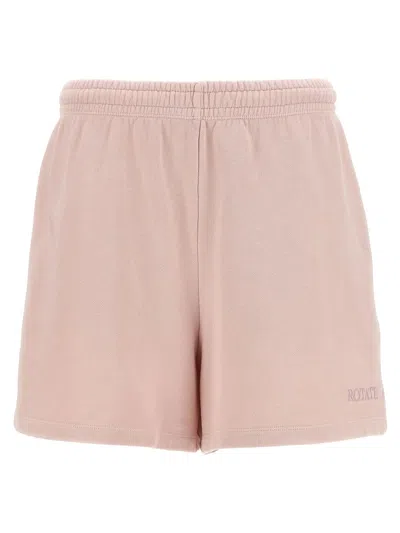 Rotate Birger Christensen Organic Cotton Sports Shorts For Men In Rosa