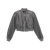 Rotate Birger Christensen Braided Cropped Jacket In Grey