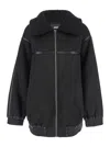 Rotate Birger Christensen Faux-leather Bomber Jacket In Black 100