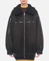 Rotate Birger Christensen Faux-leather Bomber Jacket In Black