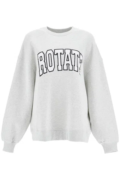 Rotate Birger Christensen Oversized Branded Sweat In Grey
