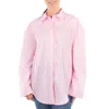 Rotate Birger Christensen Oversized Cotton Shirt - Fairy Tale, Brand Size 38 (us Size 4) In Pink