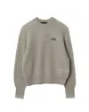 Rotate Birger Christensen Rotate Oversized Knit Jumper With Logo Patch In Gray