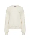 Rotate Birger Christensen Merino Wool-cashmere Oversized Pullover Sweater In White