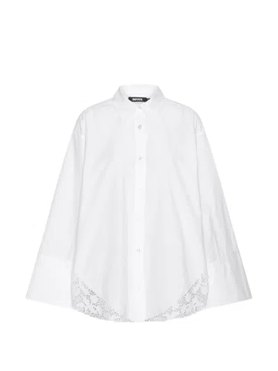 Rotate Birger Christensen Oversized Lace Shirt In White