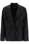 Rotate Birger Christensen Blazer Oversize Con Paillettes In Black