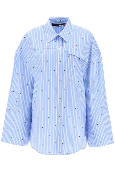 Rotate Birger Christensen Camicia Oversize Con Maxi Polsino In Blu