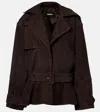 Rotate Birger Christensen Oversized Suede Biker Jacket In Brown