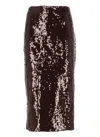Rotate Birger Christensen Paillettes Skirt In Brown