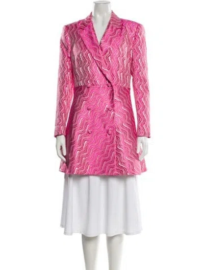 Pre-owned Rotate Birger Christensen Paisley Print Evening Jacket In Pink