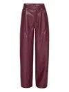 Rotate Birger Christensen Panelled Button-fastening Pants In Burgundy