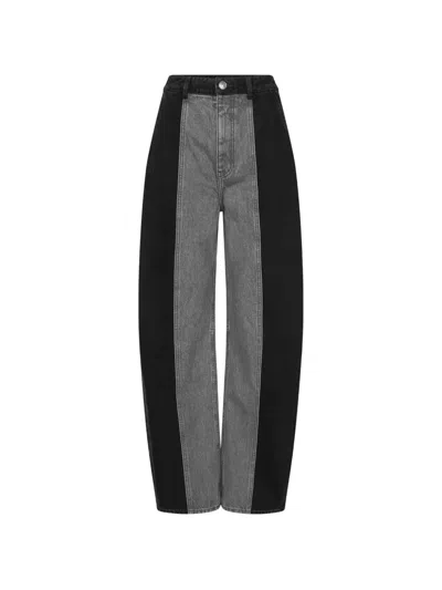 Rotate Birger Christensen Panelled Jeans In Black