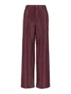 Rotate Birger Christensen Rotate Burgundy Polyester Pants In Burgundy