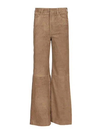 Rotate Birger Christensen Straight Trousers In Brown