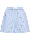 Rotate Birger Christensen Pantaloncini Elasticizzati Blu In Light Blue