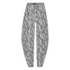 Rotate Birger Christensen Zebra-print Twill Pants In Blue
