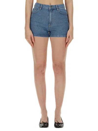 Rotate Birger Christensen Denim Shorts In Navy