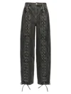 Rotate Birger Christensen 'denim Laced Leg' Jeans In Gray