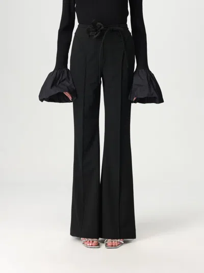Rotate Birger Christensen Pants Rotate Woman Color Black In Pink
