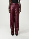 Rotate Birger Christensen Pants Rotate Woman Color Plum In Red