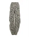 Rotate Birger Christensen Printed Cotton Twill Cargo Pants In Multi