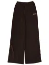 Rotate Birger Christensen Wide Leg Trousers Elastic Waistband In Brown
