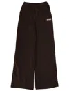 Rotate Birger Christensen Wide Leg Trousers Elastic Waistband In Brown