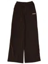 Rotate Birger Christensen Wide Leg Trousers Elastic Waistband In Brown