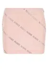 Rotate Birger Christensen Crystal Poplin Cotton Poplin Miniskirt In Pink