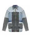 Rotate Birger Christensen Oversized Patchwork Jacket In Gray