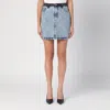 Rotate Birger Christensen Patchwork Mini Skirt In Organic Denim In Blue