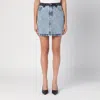 Rotate Birger Christensen Patchwork Mini Skirt In Organic Denim In Blue
