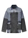 Rotate Birger Christensen Oversized Patchwork Jacket In Multicolour