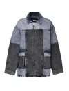 Rotate Birger Christensen Oversized Patchwork Jacket In Multidenim