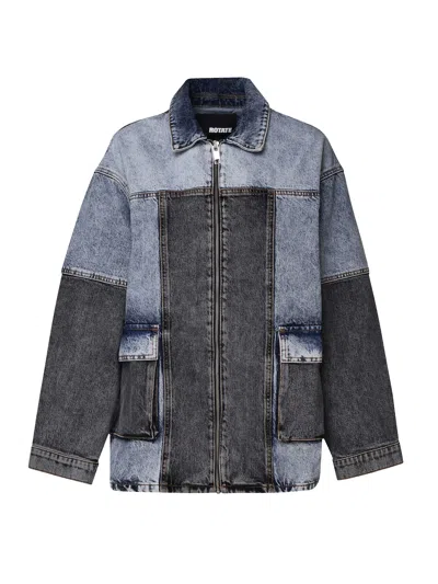 ROTATE BIRGER CHRISTENSEN PATCHWORK OVERSIZED JACKET