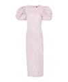 Rotate Birger Christensen Rotate Birgerchristensen Jacquard Midi Dress In Pink