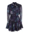 Rotate Birger Christensen Rotate Ladies Parachute Purple Chiffon Flowy Mini Dress In Black