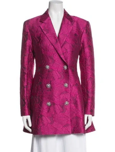 Pre-owned Rotate Birger Christensen Patterned Blazer W/ Tags In Pink