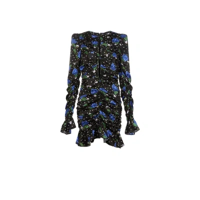 Rotate Birger Christensen Patterned Dress In Black