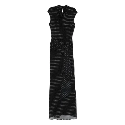 Rotate Birger Christensen Patterned Maxi Dress In Black