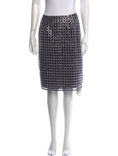 Pre-owned Rotate Birger Christensen Patterned Midi Length Skirt In Multicolor